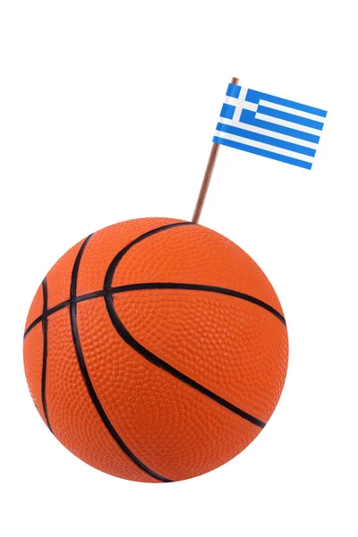 Volejbal se státní vlajka — Stock fotografie
