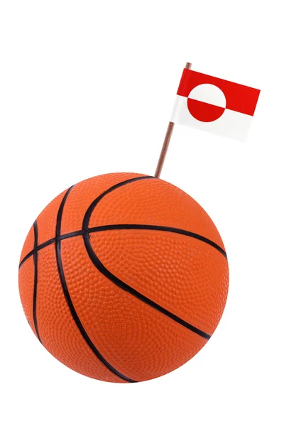 Волейбол с национальным флагом — стоковое фото