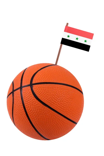 Volley-ball com uma bandeira nacional — Fotografia de Stock