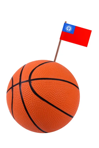 Voleibol con bandera nacional — Foto de Stock