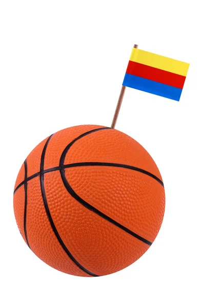 Volley-ball avec un drapeau national — Photo