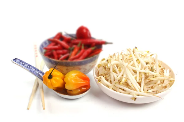 Chinese food, with shallow focus — Stock Photo, Image