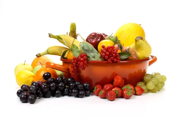 Buah pada piring buah-buahan — Stok Foto