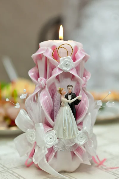 Pink candle — Stock Photo, Image