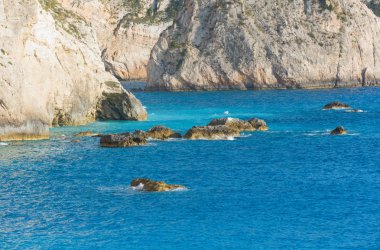 Ionian Sea (Le Porto Katsiki kumsalda güzel yaz görünümünden