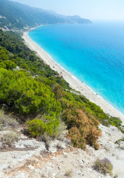 Lefkada costa praia (Grécia ) — Fotografia de Stock