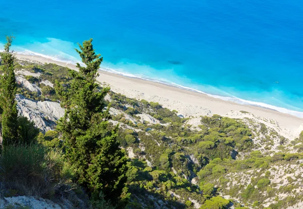 Lefkas coast beach (Grekland) — Stockfoto