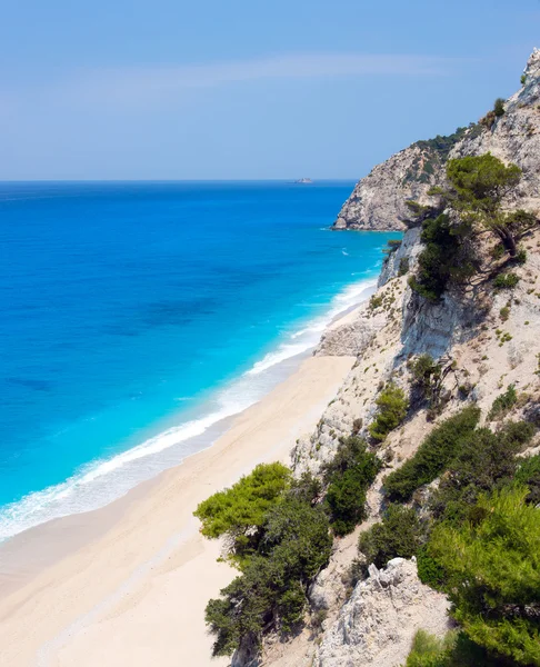 Παραλία Εγκρεμνοί λευκό (Λευκάδα, Ελλάδα) — Φωτογραφία Αρχείου
