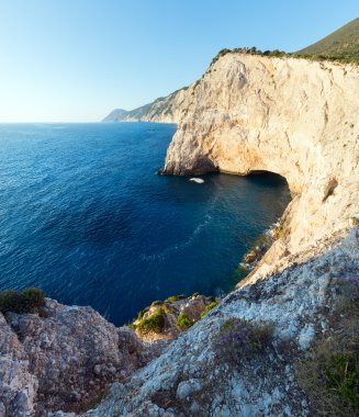 Yaz sahil peyzaj (lefkada, Yunanistan).