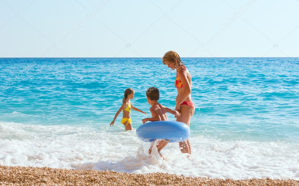 Family vacation on summer Ionian sea