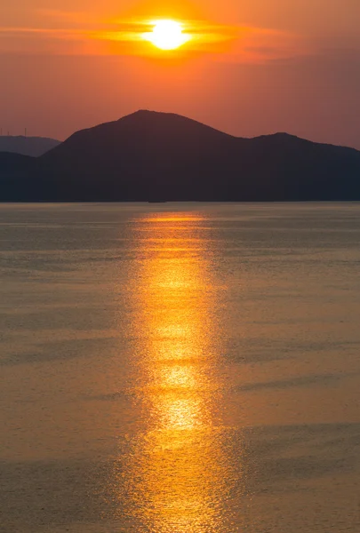 Summer sunset coastline (Ston, Croatia) — Stock Photo, Image