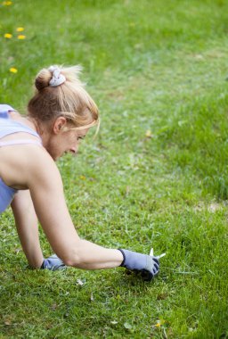 Mowing the lawn clipart