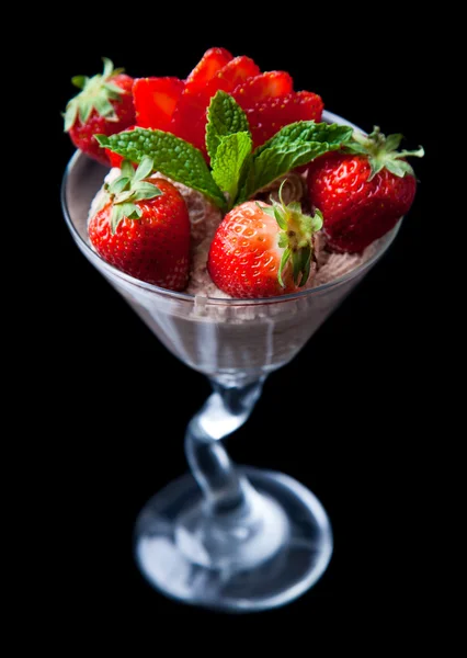 Aardbeien en chocolade — Stockfoto