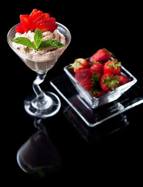 草莓和巧克力 — 图库照片