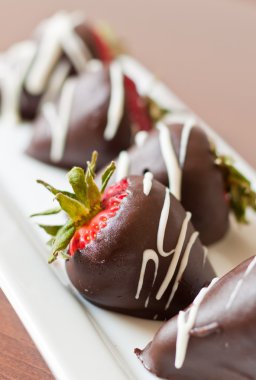 Chocolate covered strawberry macro clipart