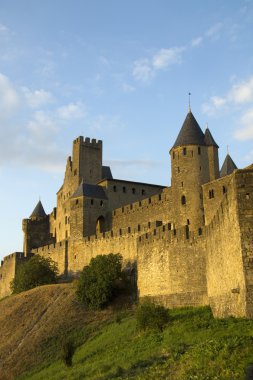 Carcassonne altın güneş ışığı
