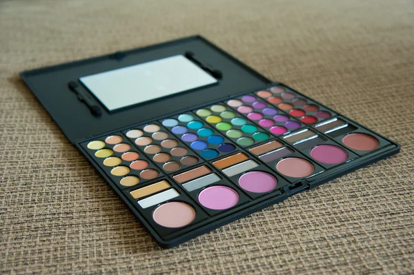 Palette of colorful eye shadows. — Stock Photo, Image