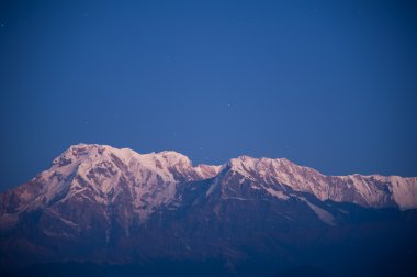 çok güzel bir sabah görüntülemek ve gündoğumu zaman Himalaya Dağları görünce sarangkot, pokhara, nepal