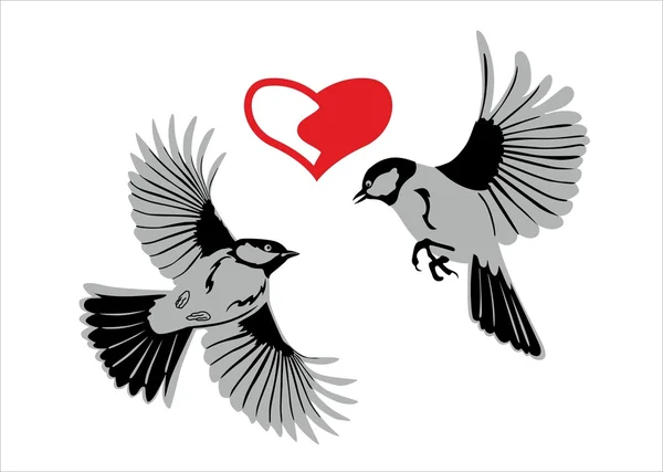 Les oiseaux d'amour — Image vectorielle