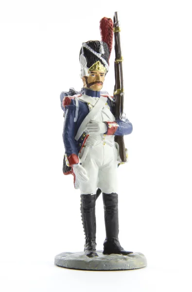 Leksak soldat isolerad på vit — Stockfoto