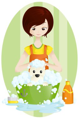 Pet groomer clipart