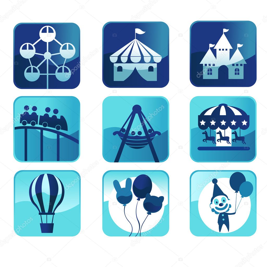 Theme park icons