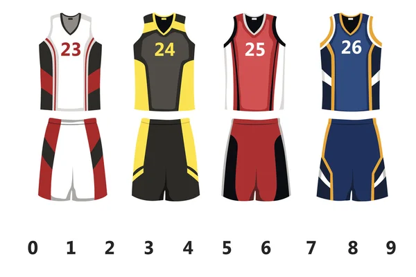 Basketbalové dresy — Stockový vektor