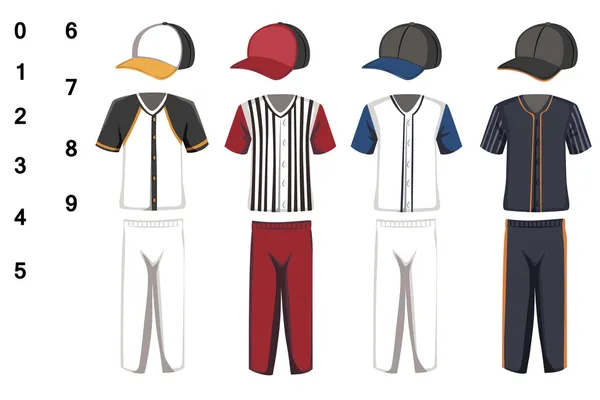 棒球服 — 图库矢量图片