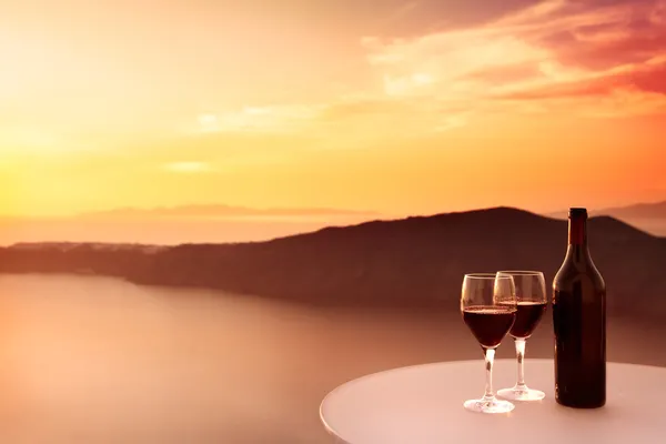 Vino tinto puesta de sol — Foto de Stock