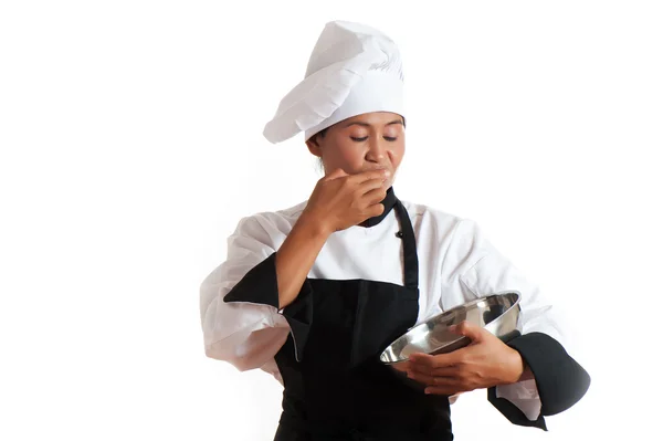 Woman as restaurant chef — Stock Photo, Image