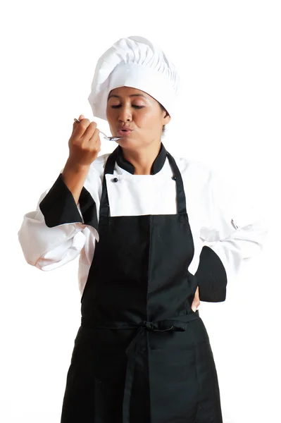 Woman as restaurant chef — Stock Photo, Image