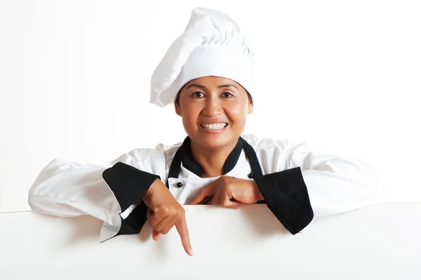 Femme comme chef de restaurant — Photo