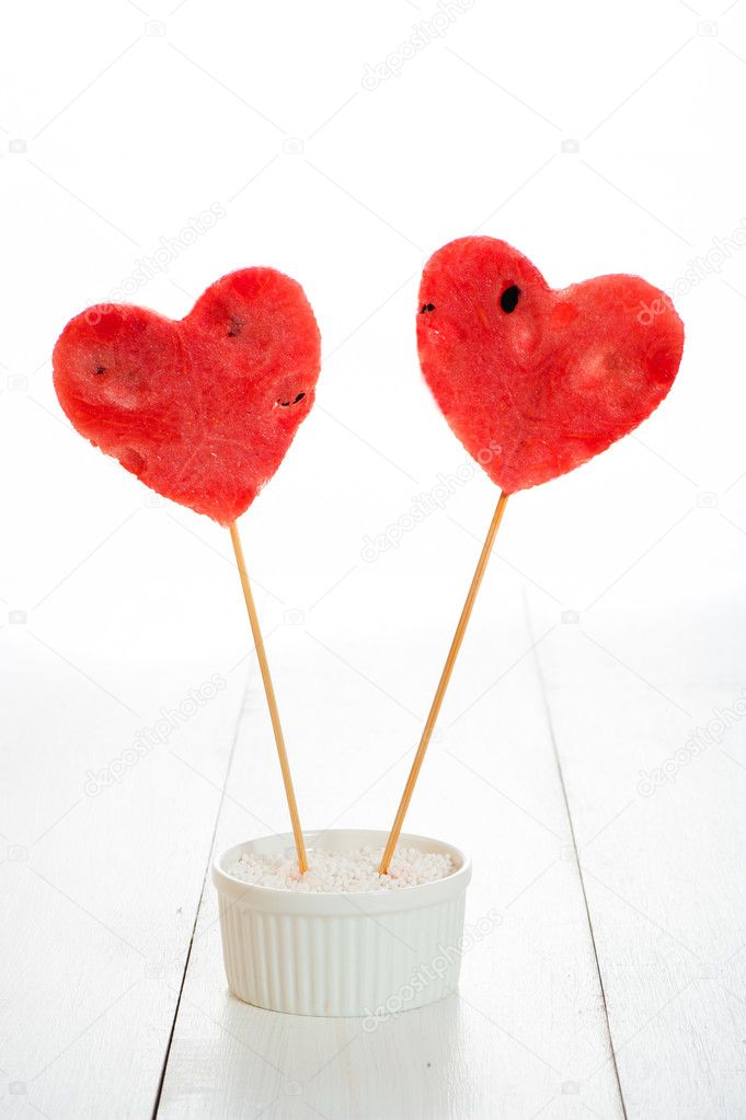 Two watermelon heart