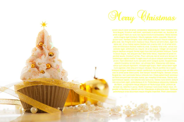 Счастливого рождественского кекса — стоковое фото