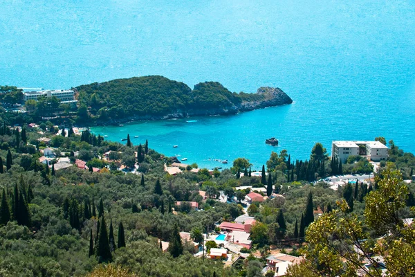 Golfo di Paleokastritsa sull'isola di Corfù, Grecia — Foto Stock