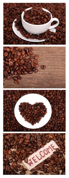 stock image Coffee beans collage