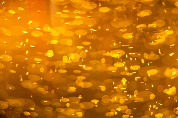 stock image Golden macro background: gas bubbles in beer