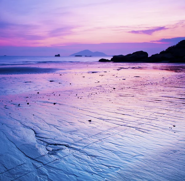 Захід сонця узбережжя — стокове фото
