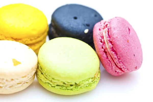 Foto de sobremesa francesa, macarons coloridos . — Fotografia de Stock
