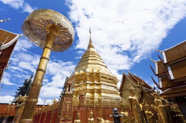 Wat Phrathat Doi Suthep temple in Chiang Mai, Thailand. clipart