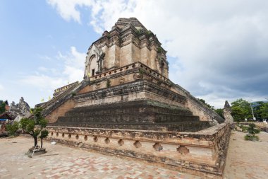 WAT chedi luang Tapınağı chiang Mai, Tayland.