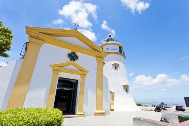 Guia Fortress lighthouse in Macau at day clipart