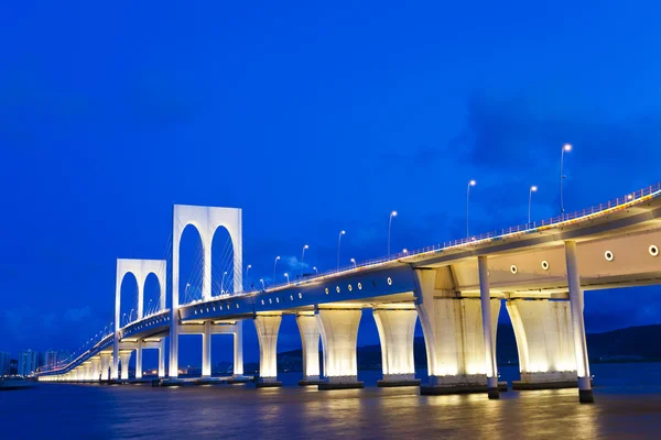 Мост Сай Ван в Макао ночью — стоковое фото
