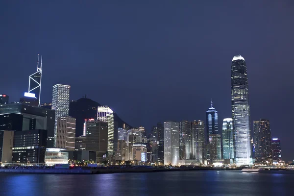 Hong Kong városképe éjszaka — Stock Fotó