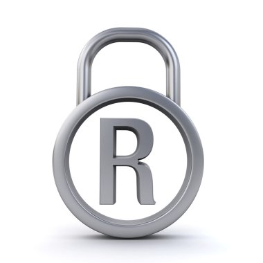 Registered trademark padlock clipart