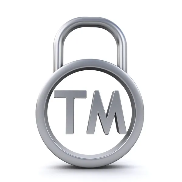 Trademark sign padlock — Stock Photo, Image