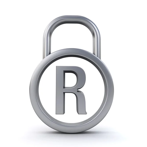 Registered trademark padlock — Stock Photo, Image