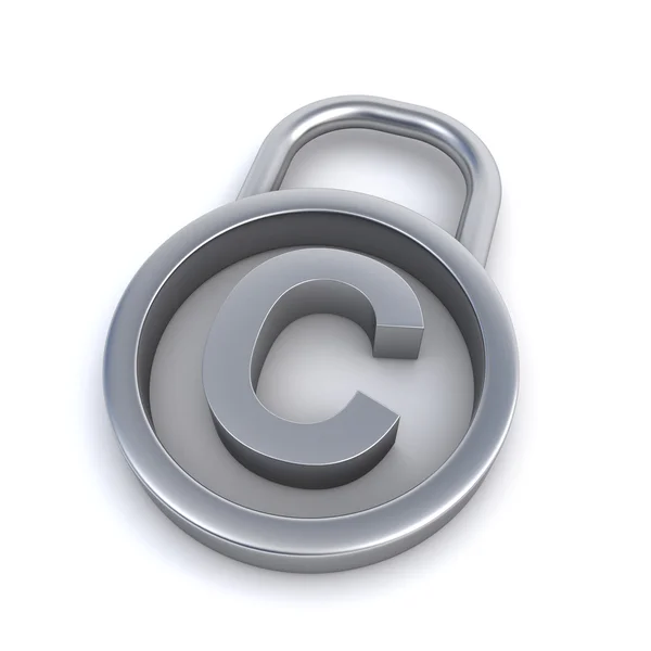 Copyright padlock — Stock Photo, Image