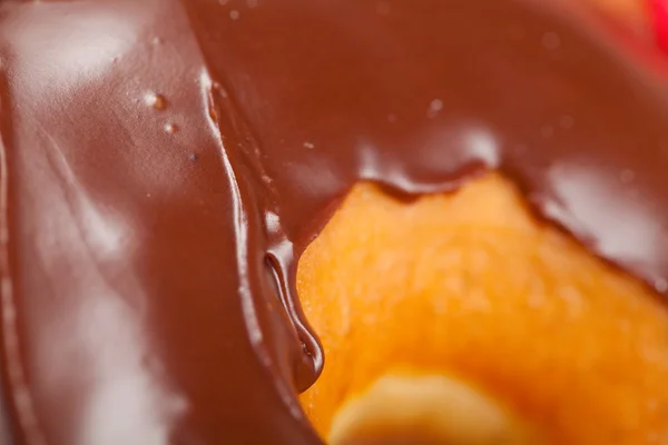 Dougnut의 초콜릿 입힌 드롭 로열티 프리 스톡 사진