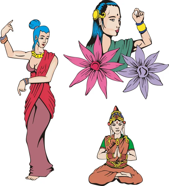 Індійські жінки — стоковий вектор